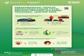 BPS sebut lama tamu menginap hotel Sulawesi Tenggara mulai meningkat