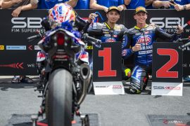 Duo pebalap Pata Yamaha kembali ke puncak Superpole WSBK Mandalika