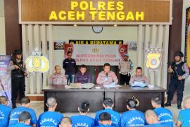Polres Aceh Tengah ringkus 34 tersangka kasus narkotika
