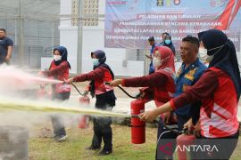 Lapas Banceuy  dan Diskar Bandung gelar simulasi cegah kebakaran