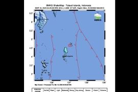 Gempa M 5,4 guncang wilayah Kepulauan Talaud