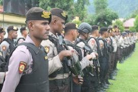 Ratusan personel Polres Jayapura siap amankan kunjungan Presiden RI