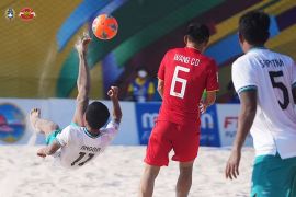 Indonesia kalah 4-5 dari China pada laga terakhir sepak bola pantai