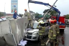 Kota Bandung sisir izin reklame pasca kejadian reklame roboh di Jalan Soekarno-Hatta