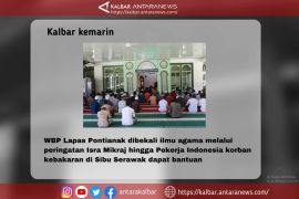 Kalbar Kemarin:  WBP Lapas Pontianak peringati Isra Mikraj hingga pekerja Indonesia korban kebakaran di Sibu