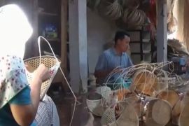 Penjualan keranjang anyaman bambu naik jelang Lebaran