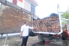 Polda Kalsel tindak truk pembawa 371 potong kayu ulin asal Kalteng tanpa dokumen