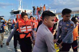 BPBD-Basarnas gelar simulasi penyelamatan kecelakaan di laut Manokwari