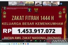 Pegawai Kemenkumham Sumut serahkan Zakat Fitrah kepada Baznas