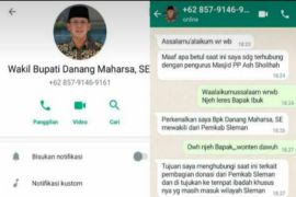 Foto Wabup Sleman dibajak orang untuk penipuan