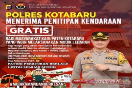 ARUS MUDIK- Polres Kotabaru buka layanan penitipan motor gratis bagi pemudik