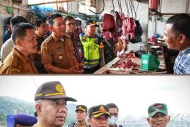 Wawako Sibolga bersama Forkopimda tinjau harga pasar dan arus mudik