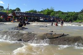 LEBARAN 2023 - Objek wisata Pulau Mas HST Kalsel ramai pengunjung