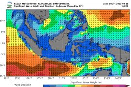 Waspada potensi gelombang tinggi di beberapa perairan Indonesia