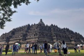 Minat pengunjung naik Candi Borobudur tinggi