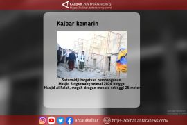 Kalbar kemarin, Target pembangunan Masjid Singkawang hingga menara 25 meter