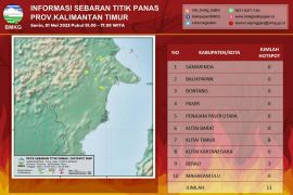 BMKG Balikpapan deteksi 11 titik panas di Kaltim