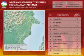 BMKG deteksi ada 45 titik panas di Kaltim