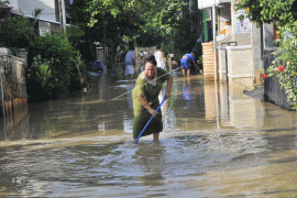 Banjir akibat luapan Kali Bekasi