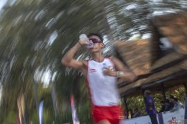 Detik-detik atlet jalan cepat putra Indonesia Hendro Yap raih medali emas