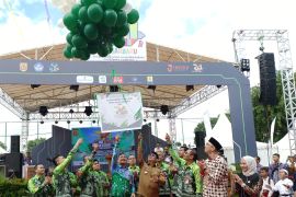 Foto - Pelepasan balon menandai puncak peringatan Hari Jadi ke-24 Banjarbaru