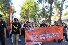 KPU sosialisasi Pemilu 2024 saat "Car Free Day" di Surabaya