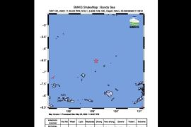 BMKG: Gempa magnitudo 5,1 guncang wilayah laut Banda