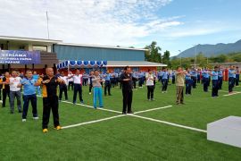 Pemkab Jayapura berolahraga bersama dengan jajaran TNI/Polri