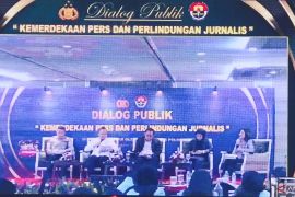 Polres Inhu bersama sejumlah jurnalis ikuti dialog publik kemerdekaan pers