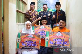 Sariadi juara pertama lomba baca Alquran antartahanan Polres Inhu