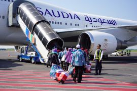 Pesawat Saudi Airlines pembawa jamaah haji Jawa Timur tiba selamat di Madinah