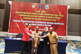 Kanwil Kemenkumham Papua tingkatkan pengelolaan JDIH kabupaten/kota di Biak