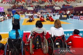 Final voli duduk Indonesia dihadiri Menpora dan didukung warga Kamboja