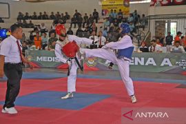 Ratusan atlet Taekwondo unjuk prestasi di GOR Hayam Wuruk Surabaya