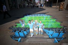 Persiapan parade kemenangan Manchester City