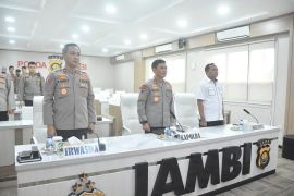 Kapolda Jambi hadiri pembukaan rakornas pengawasan intern secara daring