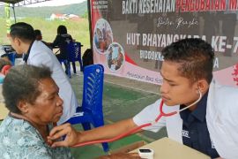 506 Warga Kabupaten Jayapura dapat pengobatan gratis jelang HUT Bhayangkara