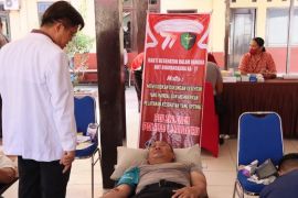 Polres Lamandau targetkan 50 kantong dalam aksi donor darah