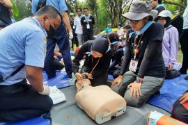 Puluhan jurnalis dilatih tangguh hadapi bencana di Ecopark Ancol