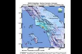 Gempa magnitudo 5,1 guncang wilayah barat daya Humbang Hasundutan Sumatera Utara