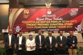 KPU Sumut tetapkan 10.853.940 DPT  Pemilu 2024