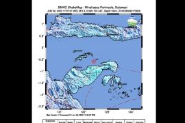 Gempa magnitudo 5,3 guncang Teluk Tomini, Sulteng