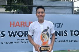 Rifqi Fitriadi raih gelar ITF pertama dalam karier tenisnya