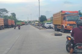 Antrean truk parkir di Jalan Lintas Sumatera Lampung Page 5 Small