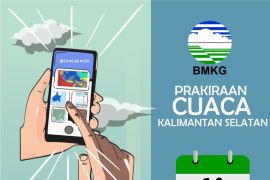 Hari ini sebagian wilayah Kalsel hujan ringan