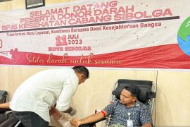 BPJS Kesehatan Sibolga peduli sesama melalui donor darah