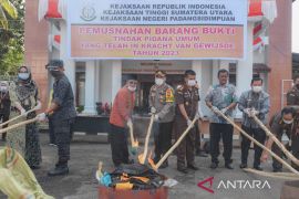 Forkopimda Padangsidimpuan musnahkan barang bukti narkoba