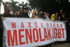 Aksi tolak LGBT di Kota Bogor