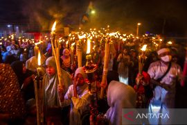 Pawai Obor Sambut Tahun Baru Islam di Banjarmasin