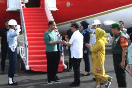 President arrives in Bengkulu on working visit
